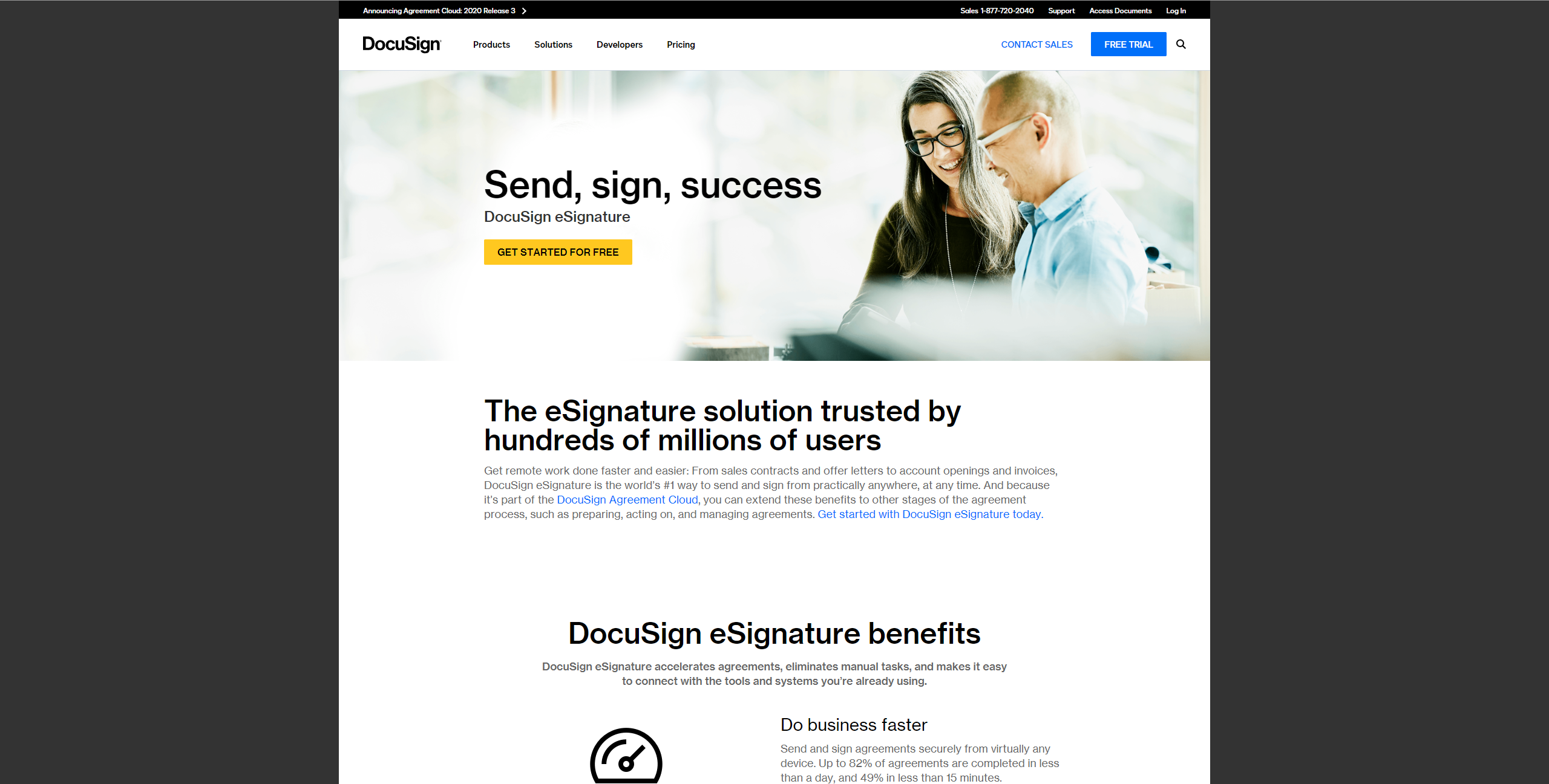 the esignature page before redesign. the esignature page before redesign.